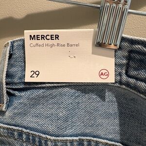 Ag Adriano Goldschmied Cuffed High-Rise Barrel Jeans